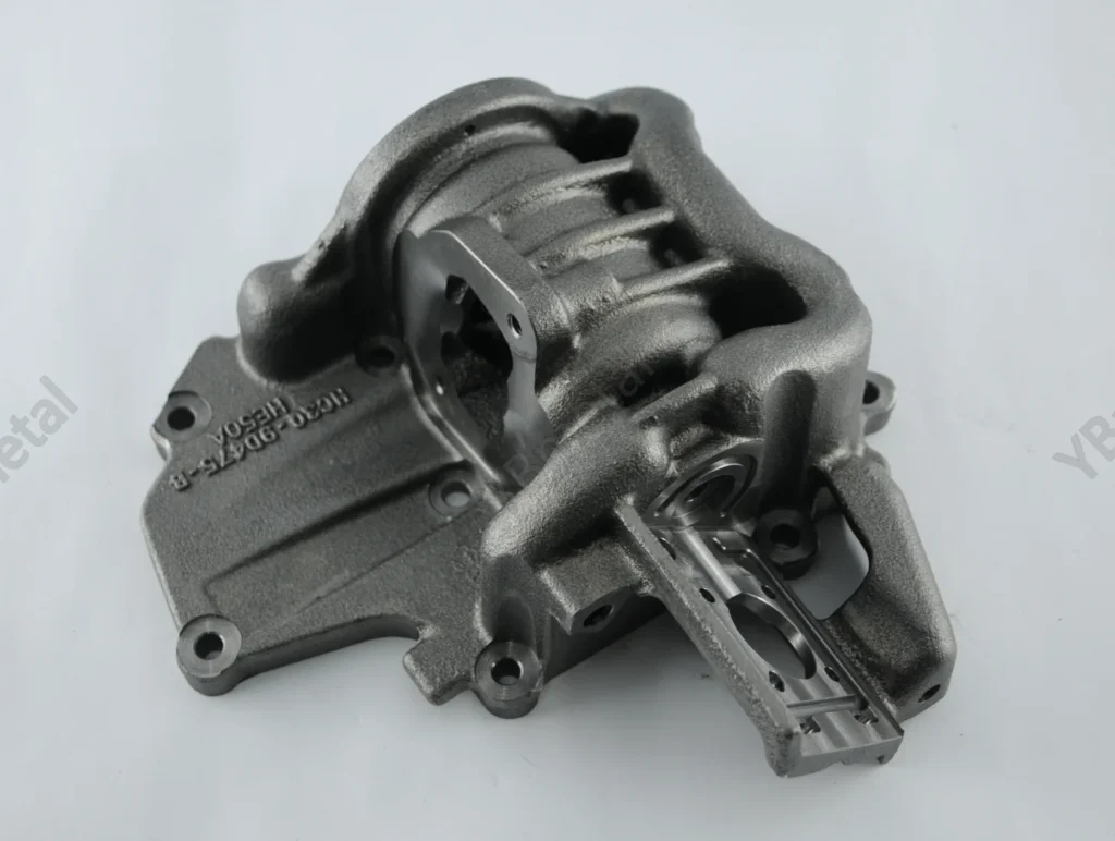 QT450-12 ductile iron housing casting 4.3kg raw, 3.6kg machined